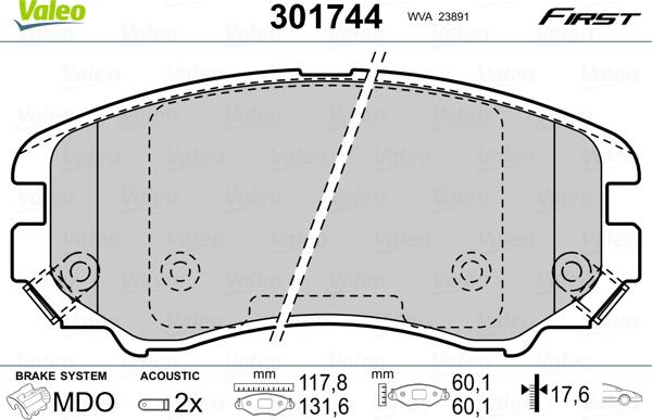 Valeo 301744 - Jarrupala, levyjarru inparts.fi