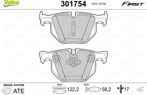 Valeo 301754 - Jarrupala, levyjarru inparts.fi