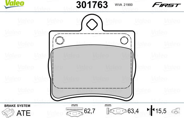 Valeo 301763 - Jarrupala, levyjarru inparts.fi