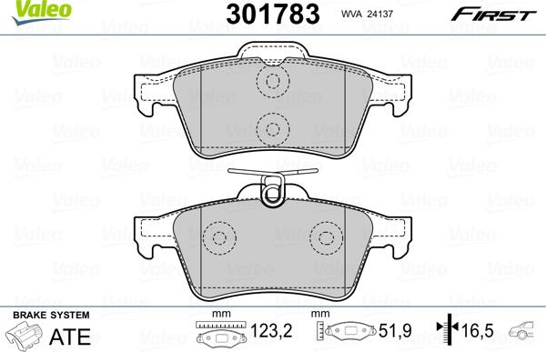 Valeo 301783 - Jarrupala, levyjarru inparts.fi