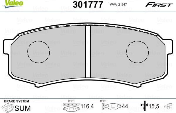 Valeo 301777 - Jarrupala, levyjarru inparts.fi