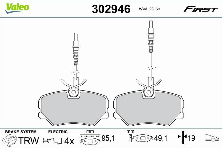 Valeo 302946 - Jarrupala, levyjarru inparts.fi