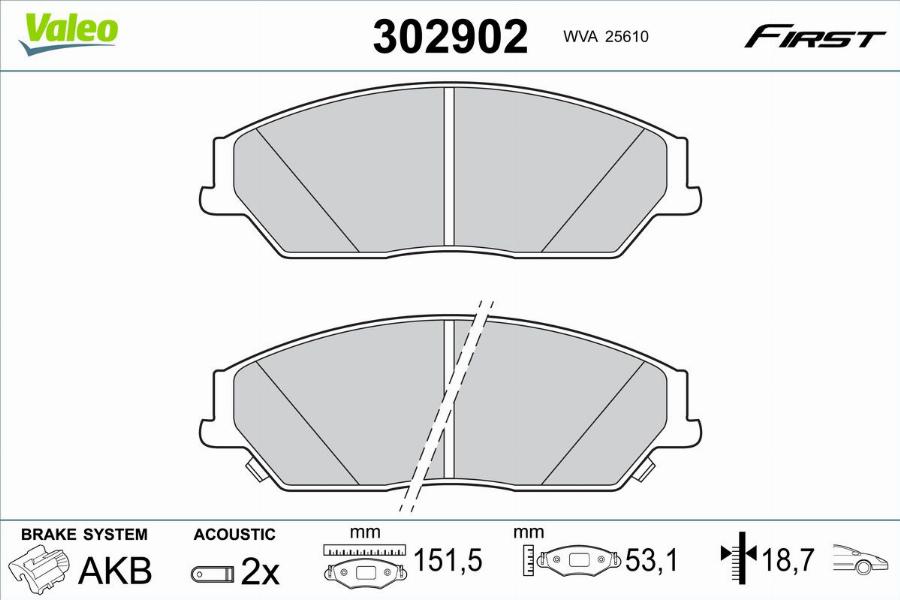 Valeo 302902 - Jarrupala, levyjarru inparts.fi