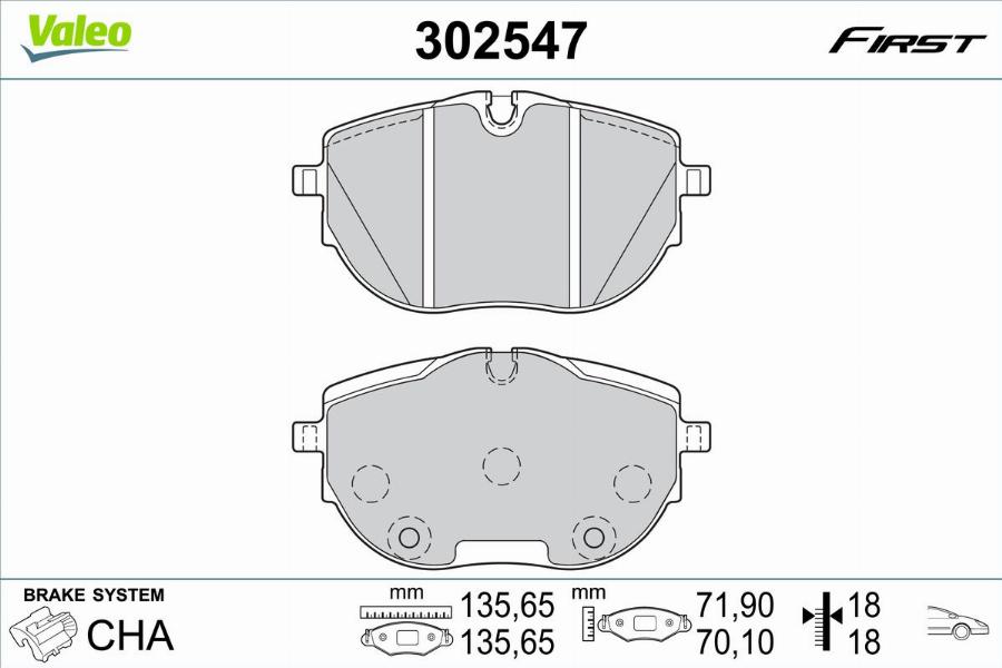 Valeo 302547 - Jarrupala, levyjarru inparts.fi