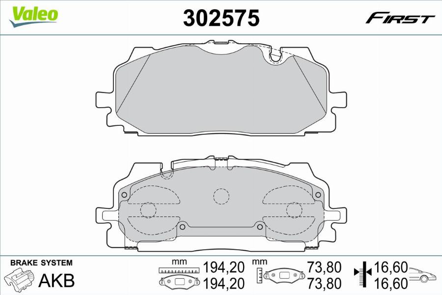 Valeo 302575 - Jarrupala, levyjarru inparts.fi