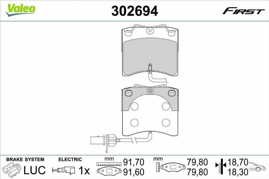 Valeo 302694 - Jarrupala, levyjarru inparts.fi