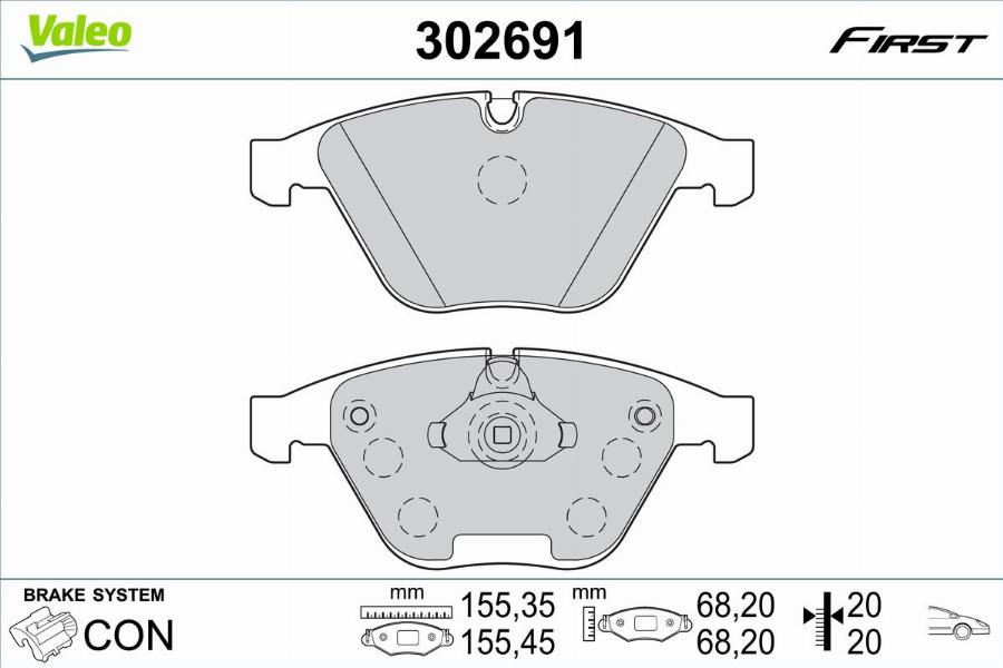 Valeo 302691 - Jarrupala, levyjarru inparts.fi