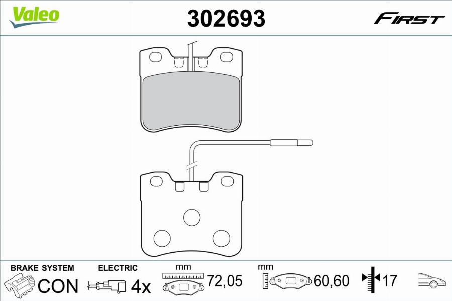 Valeo 302693 - Jarrupala, levyjarru inparts.fi