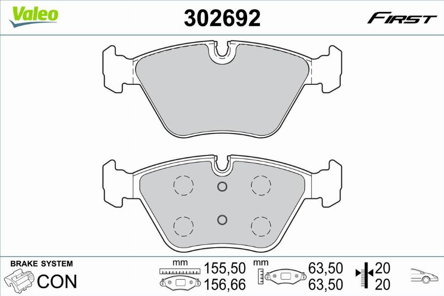 Valeo 302692 - Jarrupala, levyjarru inparts.fi