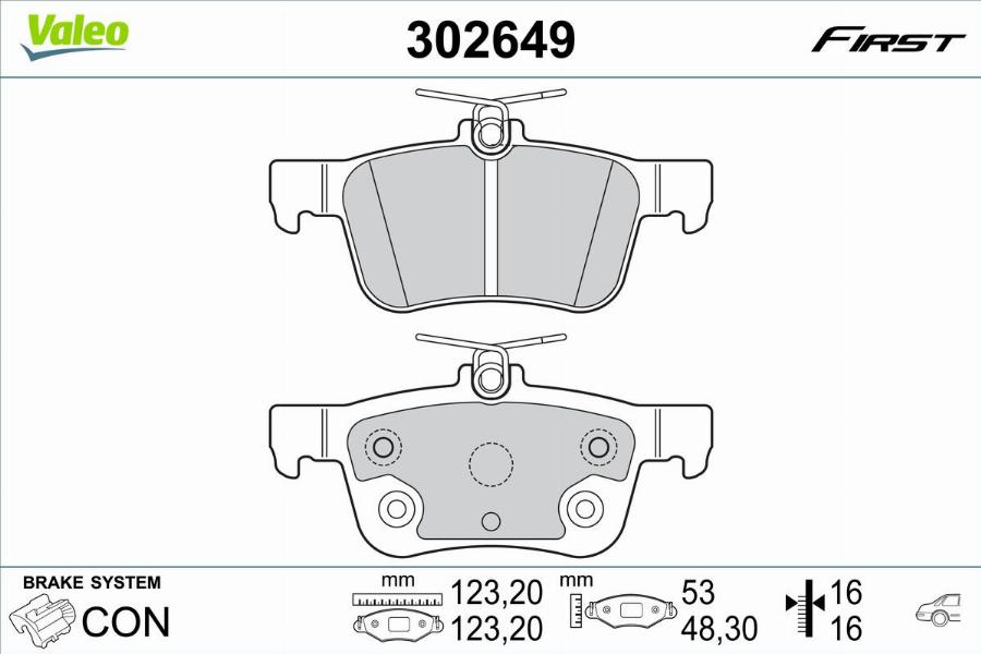 Valeo 302649 - Jarrupala, levyjarru inparts.fi