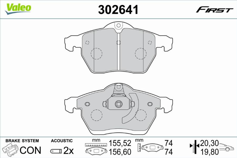 Valeo 302641 - Jarrupala, levyjarru inparts.fi