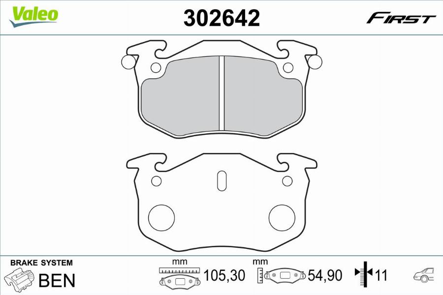 Valeo 302642 - Jarrupala, levyjarru inparts.fi