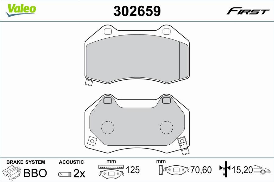 Valeo 302659 - Jarrupala, levyjarru inparts.fi