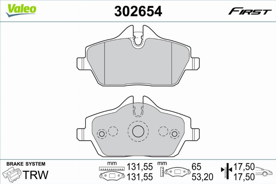 Valeo 302654 - Jarrupala, levyjarru inparts.fi