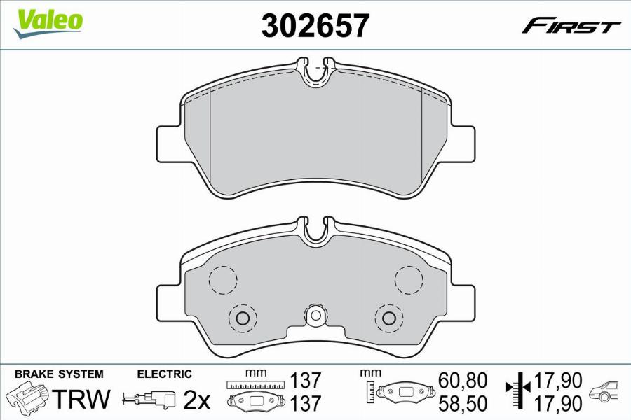 Valeo 302657 - Jarrupala, levyjarru inparts.fi