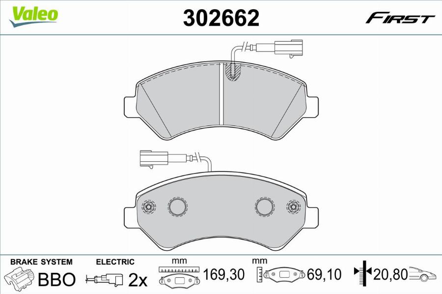 Valeo 302662 - Jarrupala, levyjarru inparts.fi