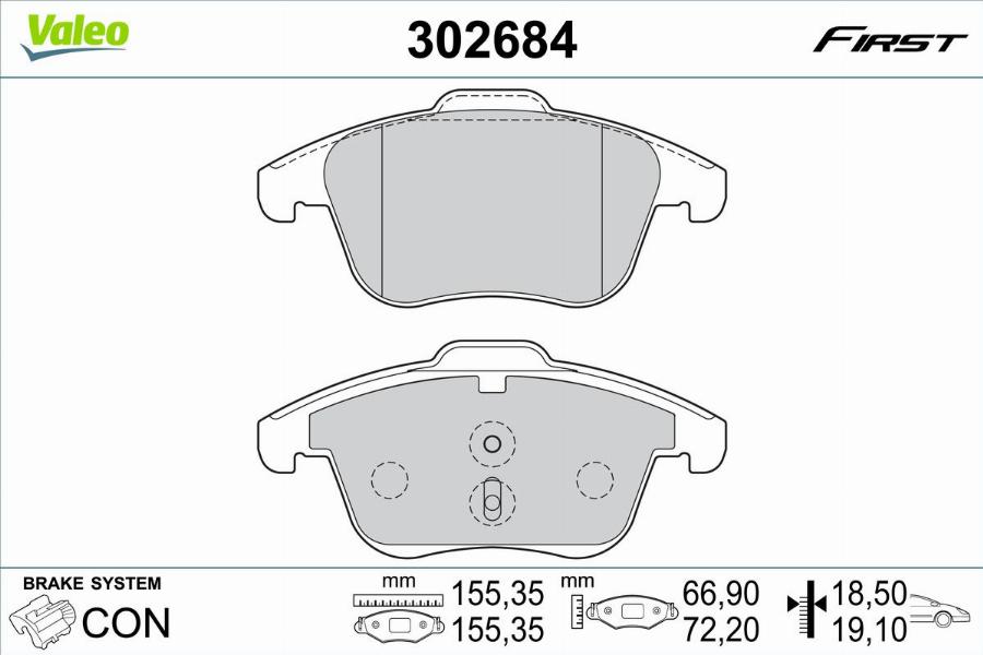 Valeo 302684 - Jarrupala, levyjarru inparts.fi