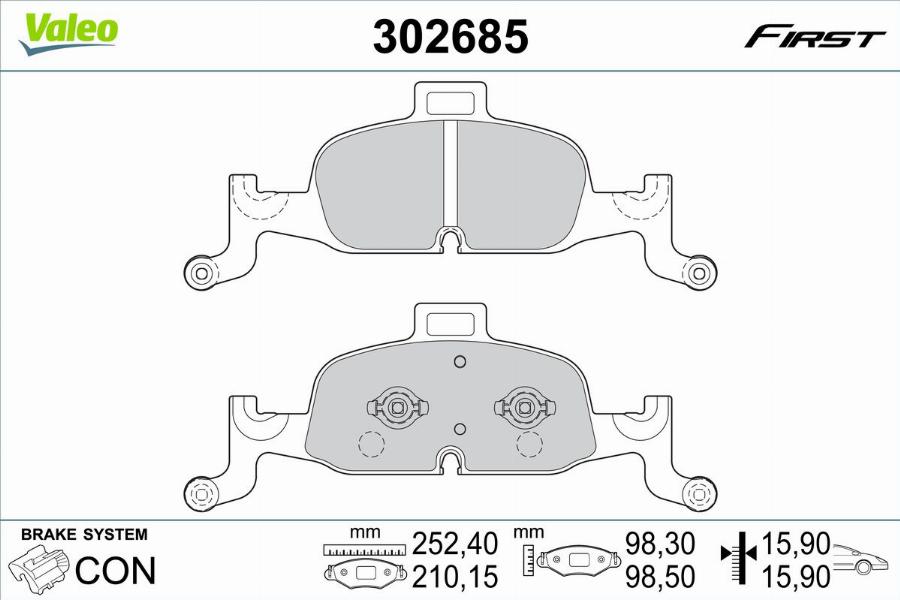 Valeo 302685 - Jarrupala, levyjarru inparts.fi