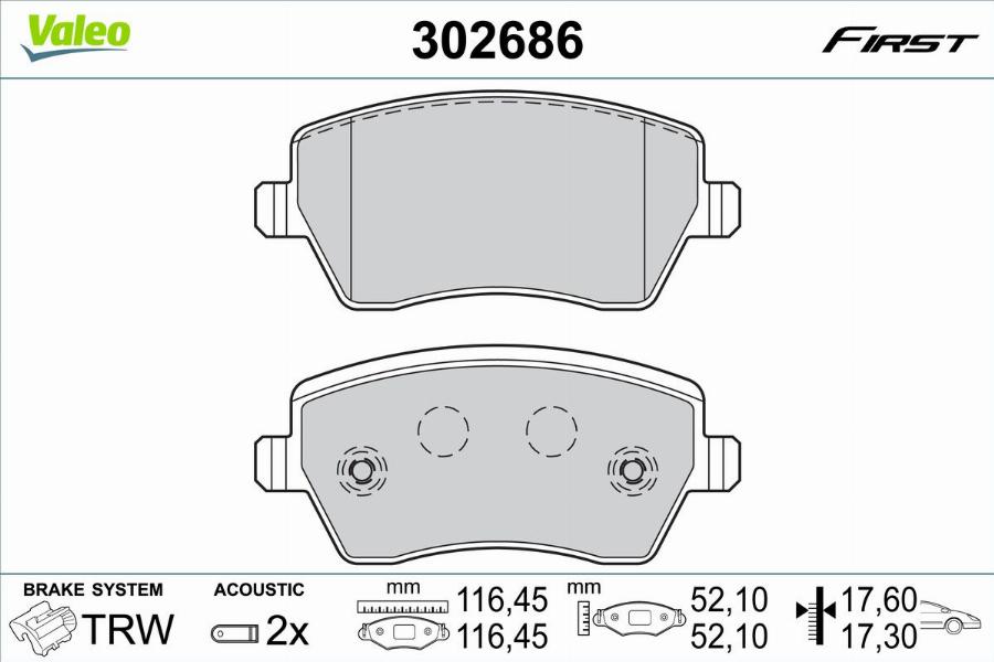 Valeo 302686 - Jarrupala, levyjarru inparts.fi