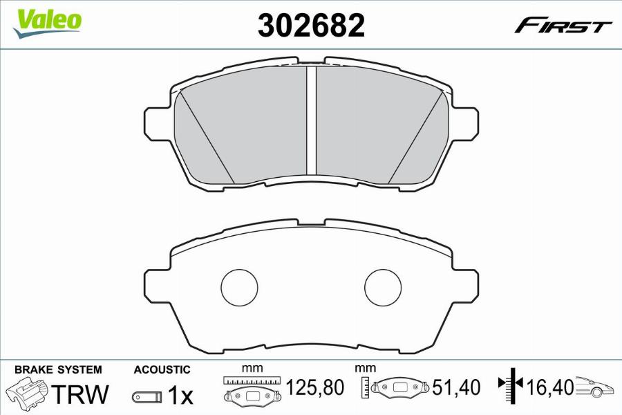 Valeo 302682 - Jarrupala, levyjarru inparts.fi