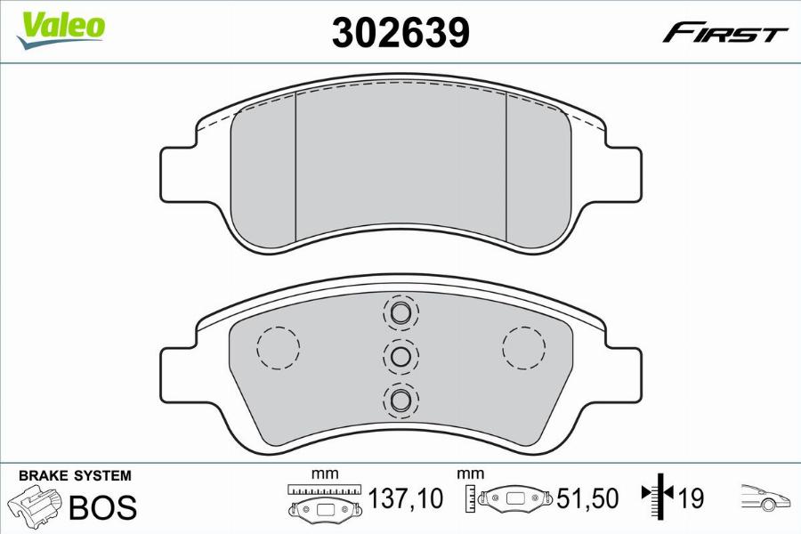 Valeo 302639 - Jarrupala, levyjarru inparts.fi