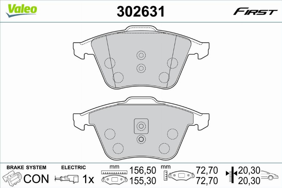 Valeo 302631 - Jarrupala, levyjarru inparts.fi