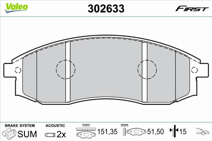 Valeo 302633 - Jarrupala, levyjarru inparts.fi