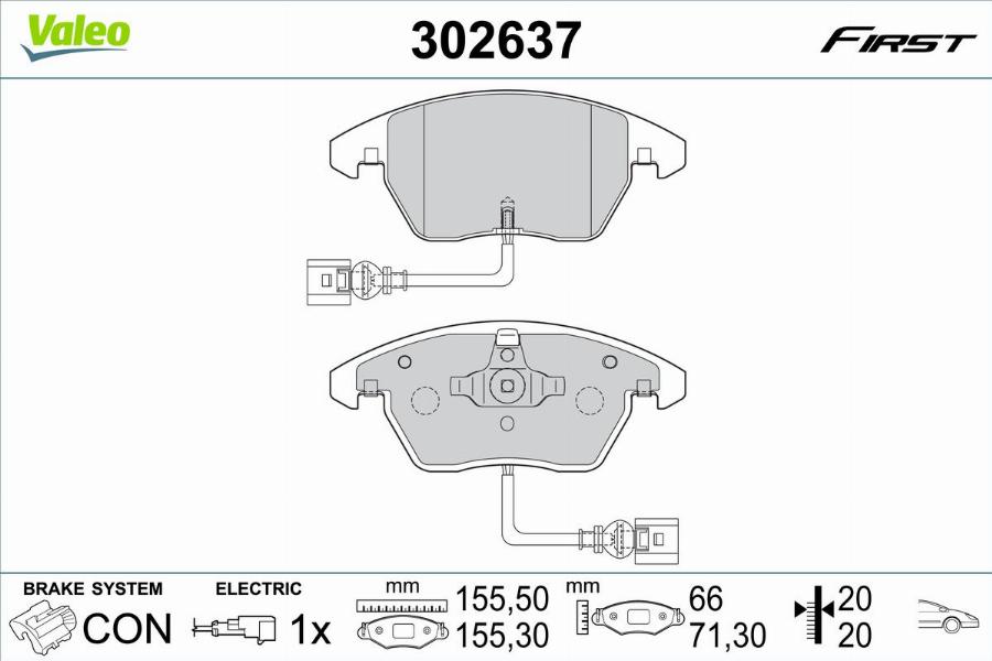 Valeo 302637 - Jarrupala, levyjarru inparts.fi