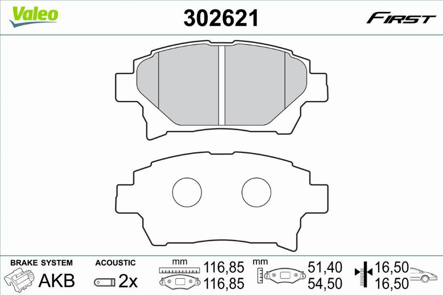 Valeo 302621 - Jarrupala, levyjarru inparts.fi