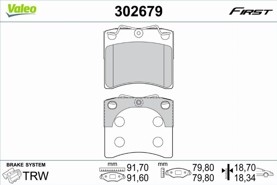 Valeo 302679 - Jarrupala, levyjarru inparts.fi