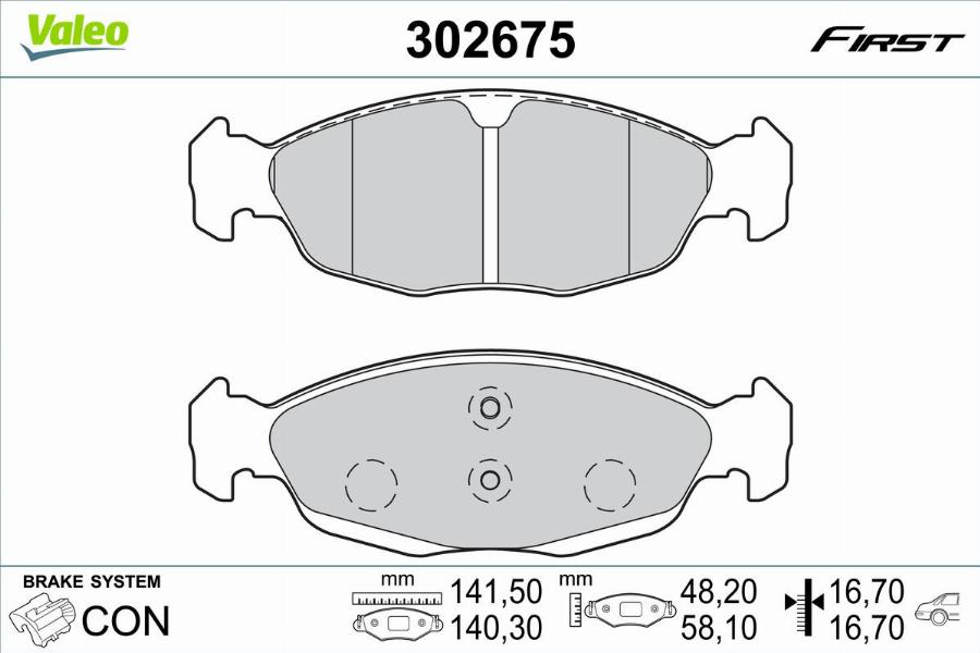 Valeo 302675 - Jarrupala, levyjarru inparts.fi