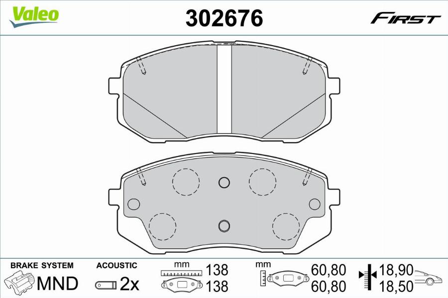 Valeo 302676 - Jarrupala, levyjarru inparts.fi