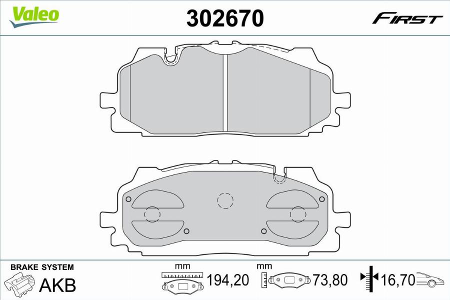 Valeo 302670 - Jarrupala, levyjarru inparts.fi