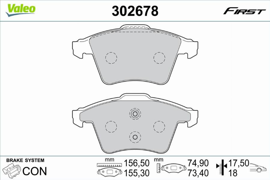 Valeo 302678 - Jarrupala, levyjarru inparts.fi