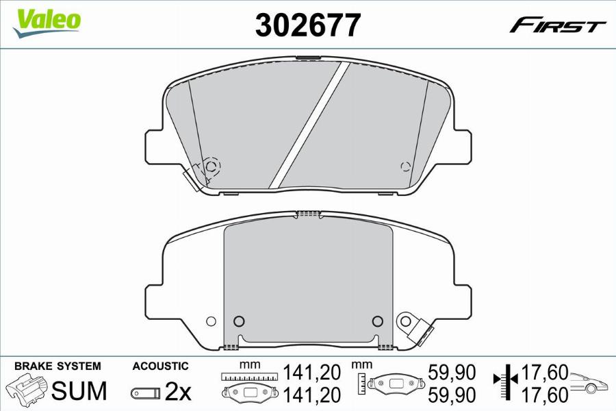 Valeo 302677 - Jarrupala, levyjarru inparts.fi