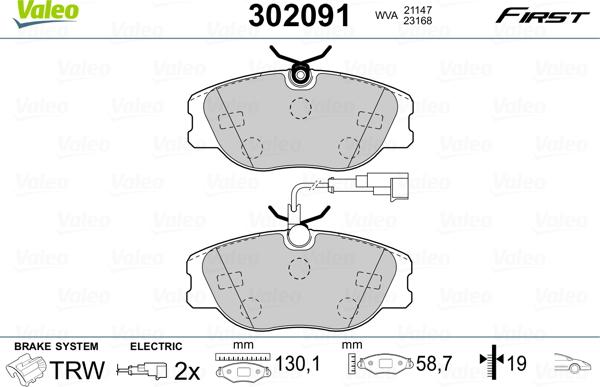 Valeo 302091 - Jarrupala, levyjarru inparts.fi