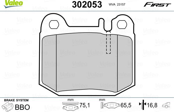 Valeo 302053 - Jarrupala, levyjarru inparts.fi