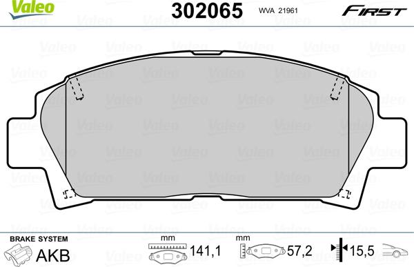 Valeo 302065 - Jarrupala, levyjarru inparts.fi