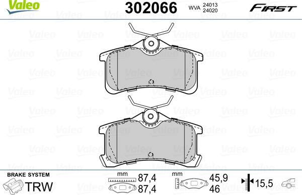 Valeo 302066 - Jarrupala, levyjarru inparts.fi