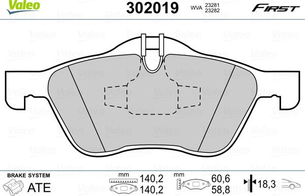 Valeo 302019 - Jarrupala, levyjarru inparts.fi