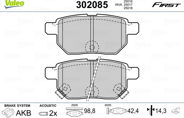 Valeo 302085 - Jarrupala, levyjarru inparts.fi