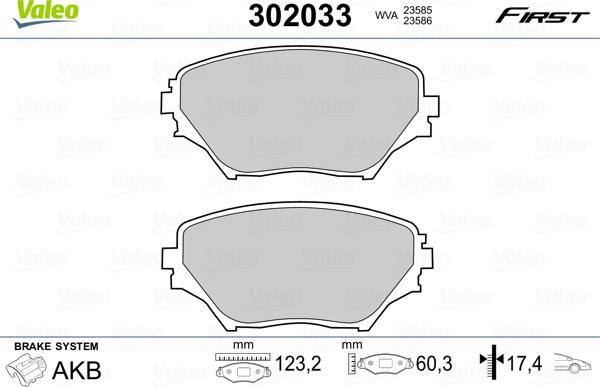 Valeo 302033 - Jarrupala, levyjarru inparts.fi