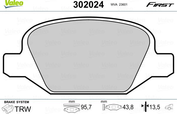 Valeo 302024 - Jarrupala, levyjarru inparts.fi