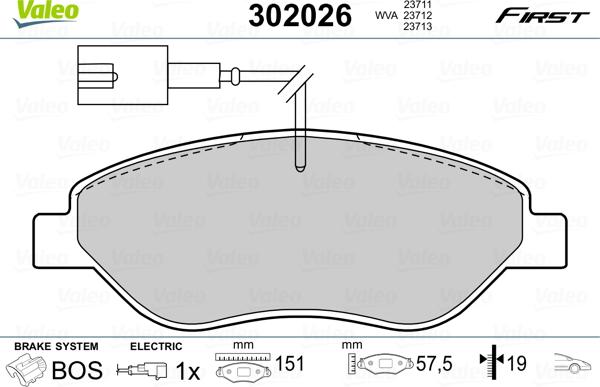 Valeo 302026 - Jarrupala, levyjarru inparts.fi