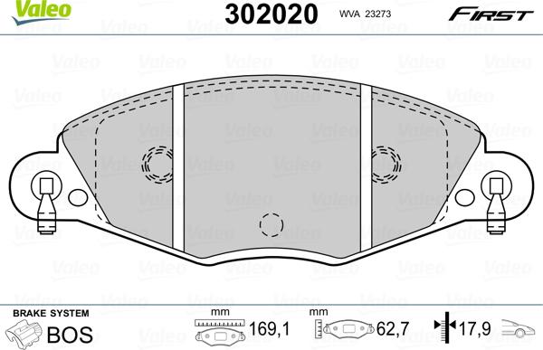 Valeo 302020 - Jarrupala, levyjarru inparts.fi