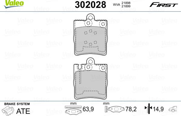 Valeo 302028 - Jarrupala, levyjarru inparts.fi