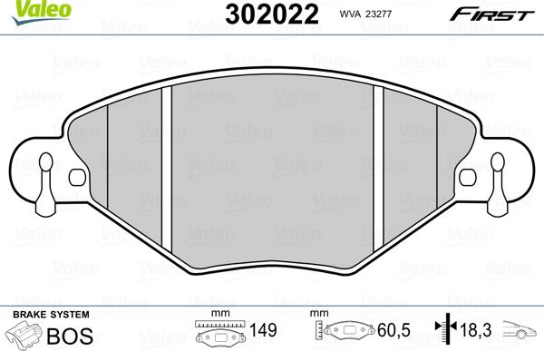 Valeo 302022 - Jarrupala, levyjarru inparts.fi