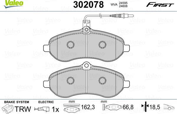 Valeo 302078 - Jarrupala, levyjarru inparts.fi