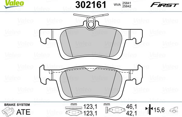 Valeo 302161 - Jarrupala, levyjarru inparts.fi