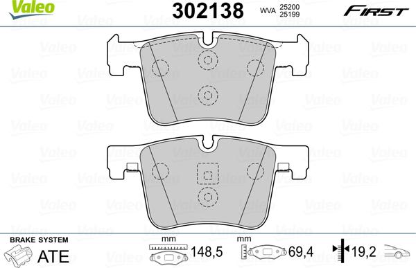 Valeo 302138 - Jarrupala, levyjarru inparts.fi